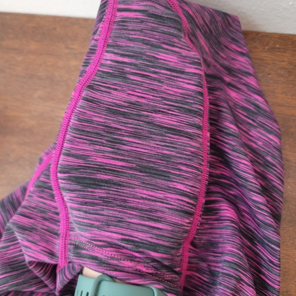 2 Pairs Leggings Full Ankle and Capri Length Pink Black Workout Yoga Pants - Picture 4 of 9